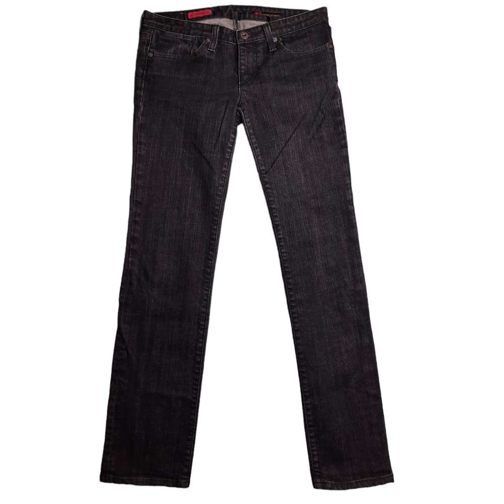 AG Adriano Goldschmied The Casablanca Black Straight Jeans SZ 28R